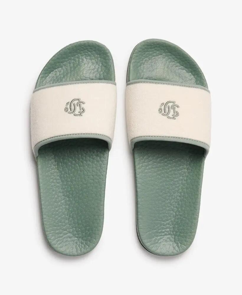 superdry Ciabatte Towelling Pool con fascia in spugna – Light Jade Green/Off 7/7