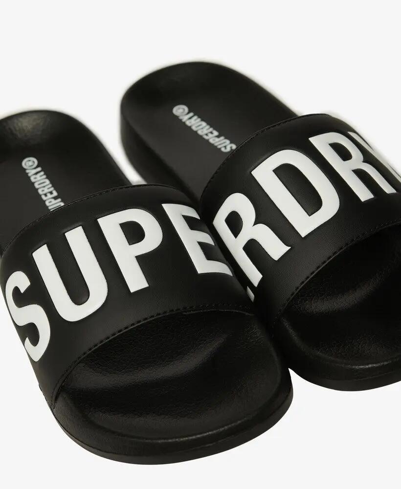 superdry Core Graphic Pool Slide sandale de piscine – BLACK/WHITE 4/5