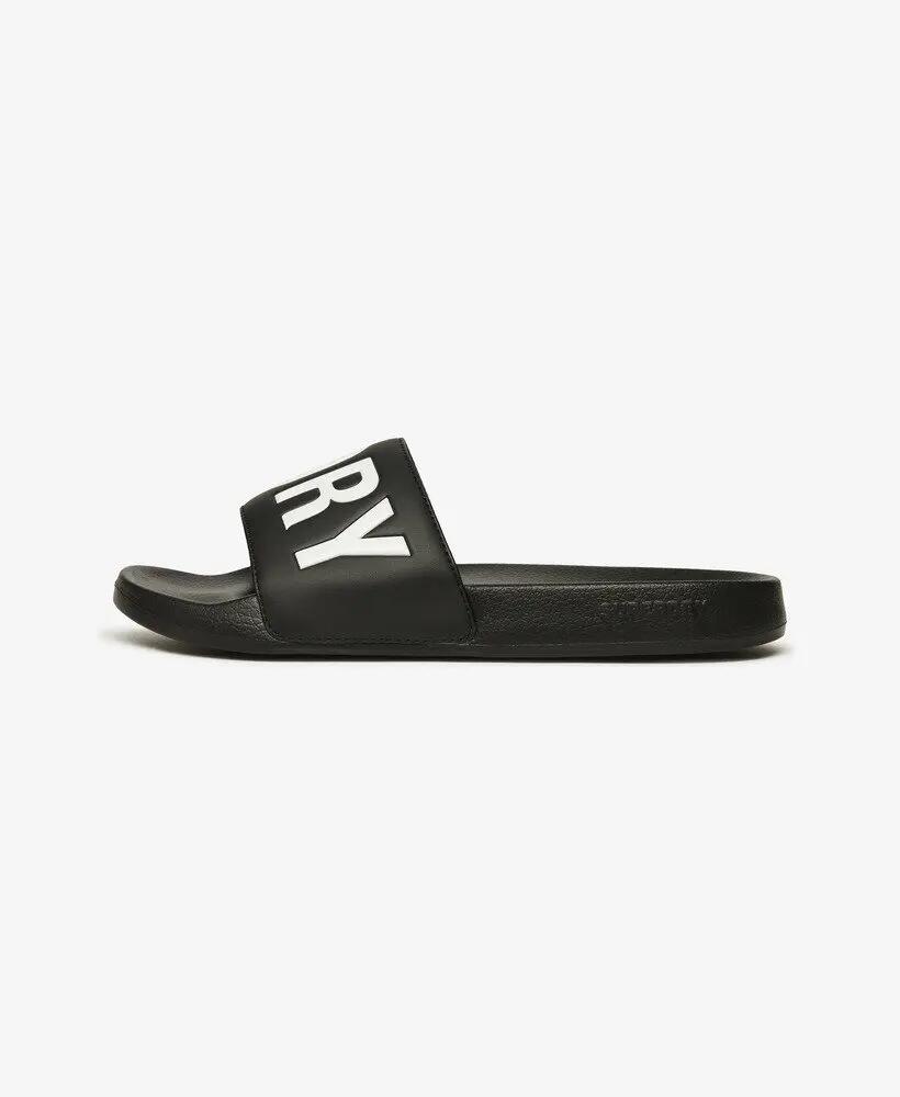 superdry Core Graphic Pool Slide sandale de piscine – BLACK/WHITE 3/5