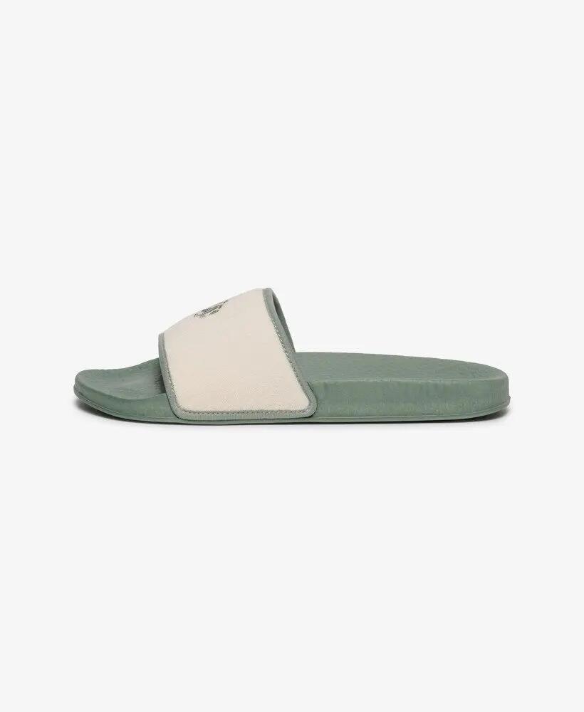 superdry Ciabatte Towelling Pool con fascia in spugna – Light Jade Green/Off 4/7