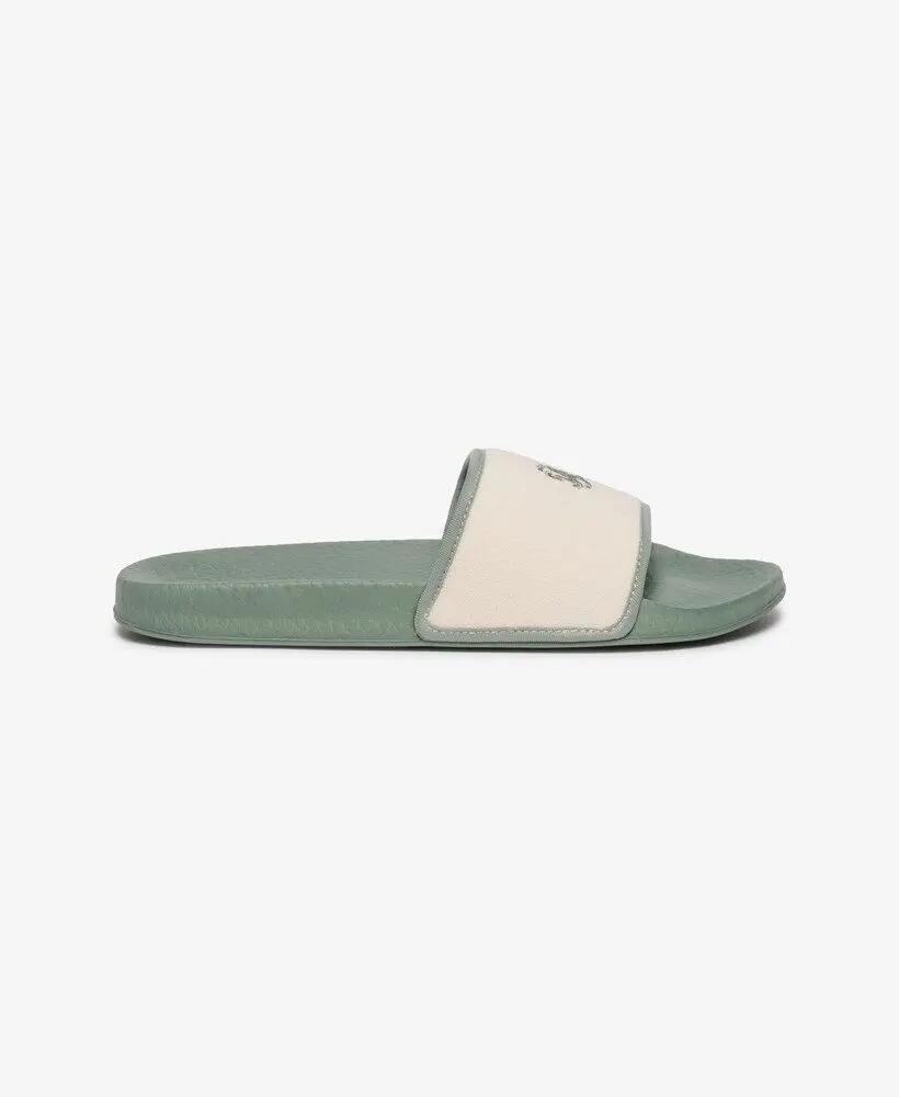 superdry Ciabatte Towelling Pool con fascia in spugna – Light Jade Green/Off 3/7