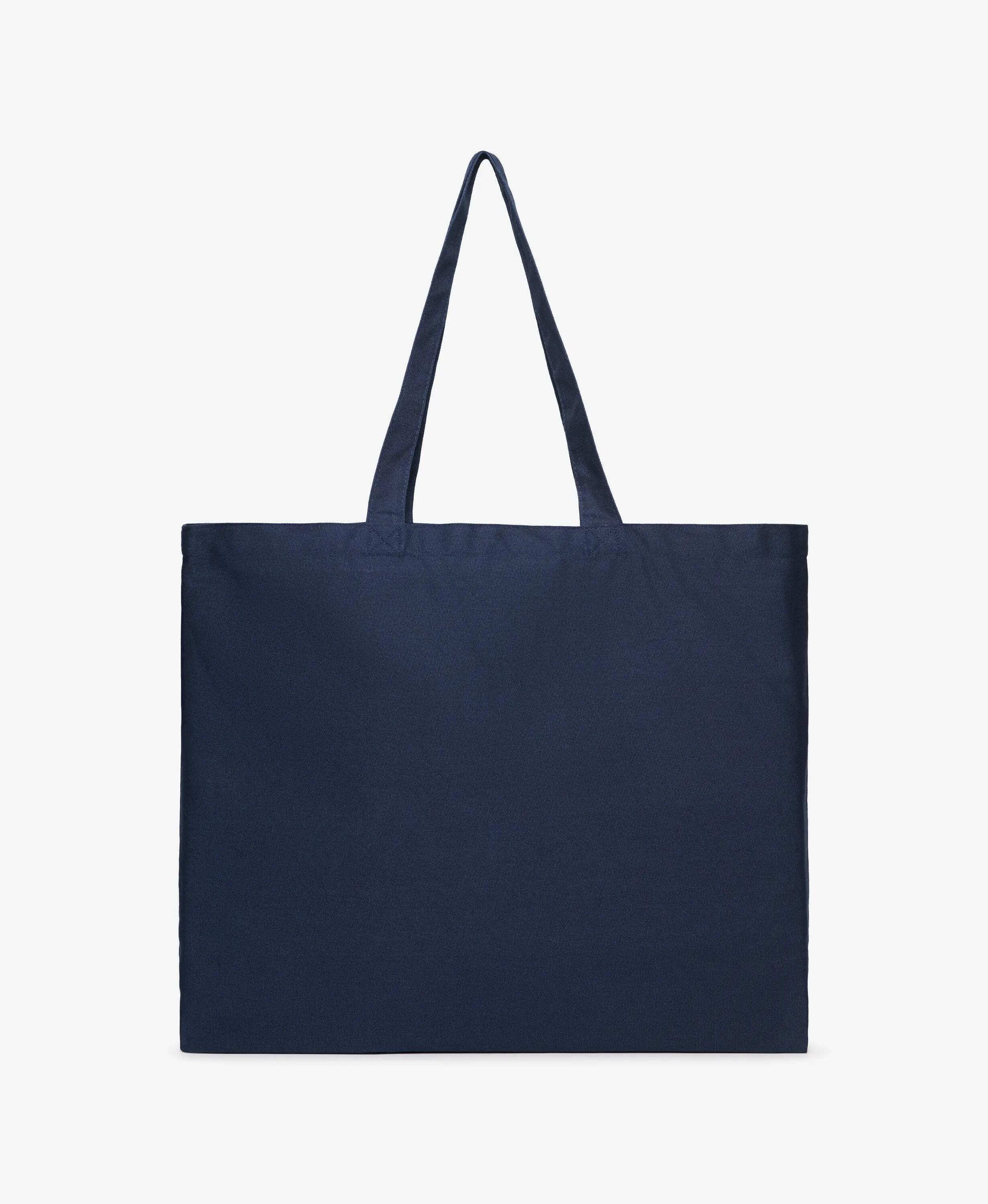 superdry Tote van 100% katoen met groot grafisch dessin – Richest Navy/Off White 3/4