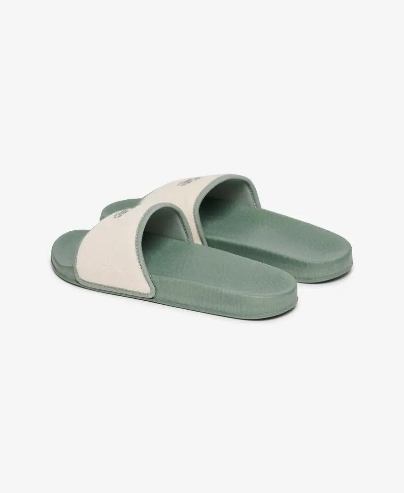 superdry Ciabatte Towelling Pool con fascia in spugna – Light Jade Green/Off 2/7