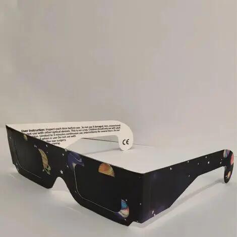 Lunettes d'éclipse solaire (lot de 8) - Lunettes de protection conformes à la
