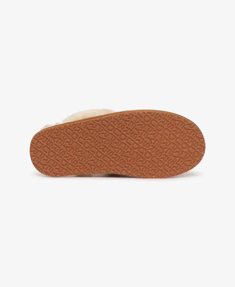 superdry Mule Slipper van echt schapensuède met imitatiebont voering – TAN 7/7