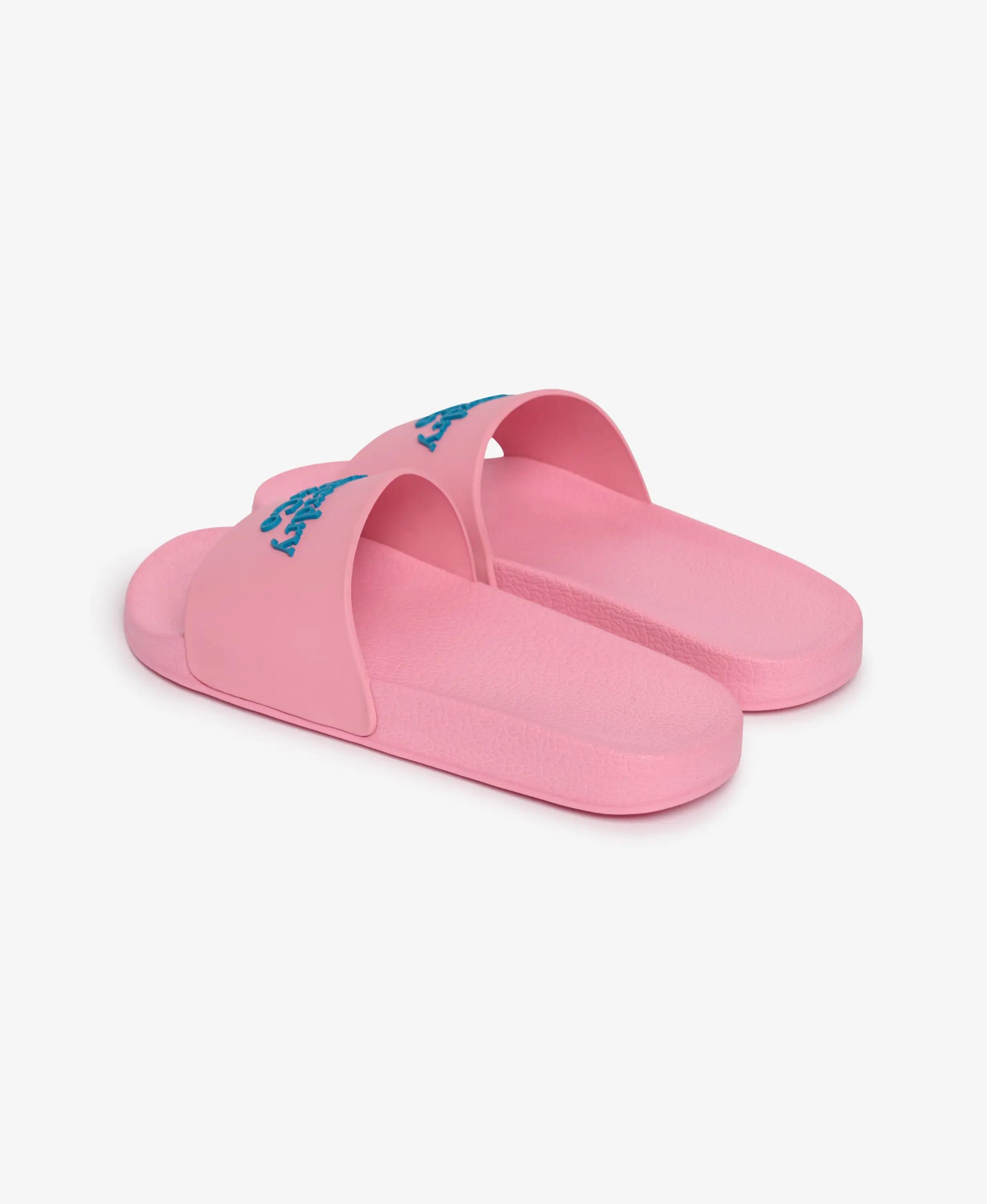 Superdry Pool Sliders mulher em EVA moldado com logo em relevo – Sea Pink/Mid 5/7