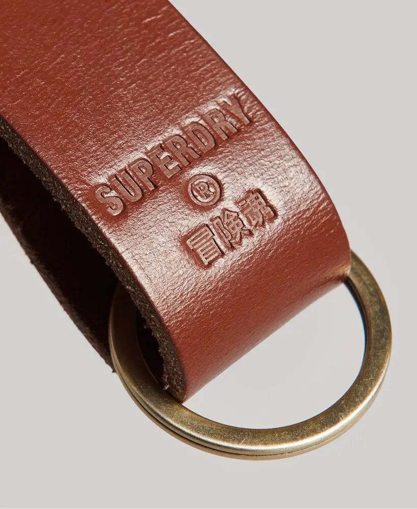 superdry Porte-clés GWP en cuir style minimaliste — TAN 2/3