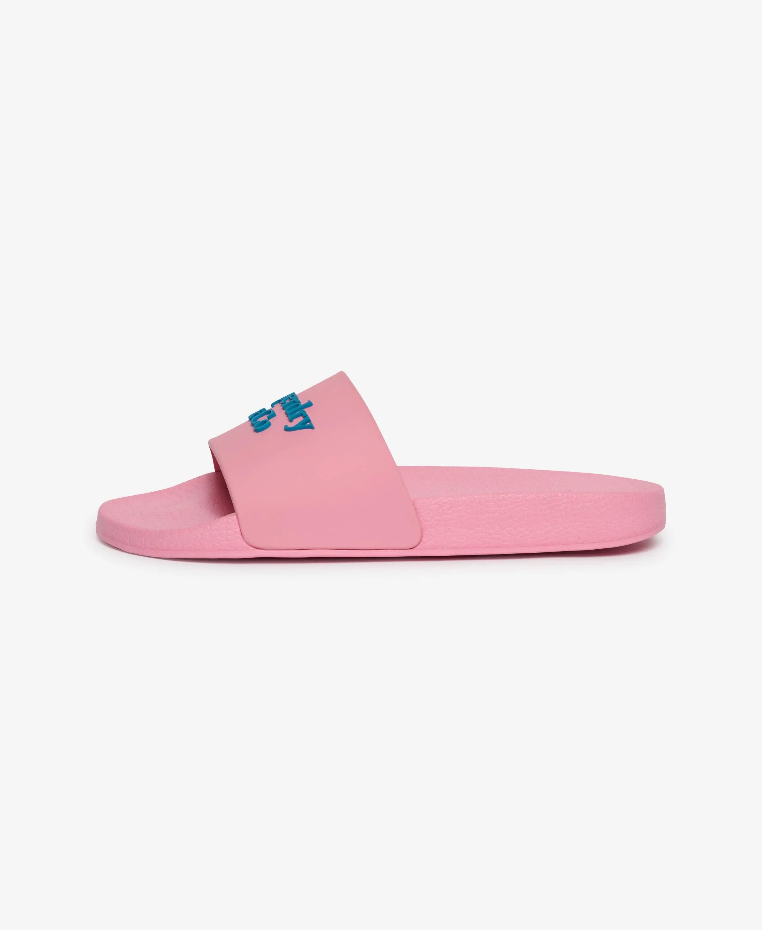 Superdry Pool Sliders mulher em EVA moldado com logo em relevo – Sea Pink/Mid 4/7