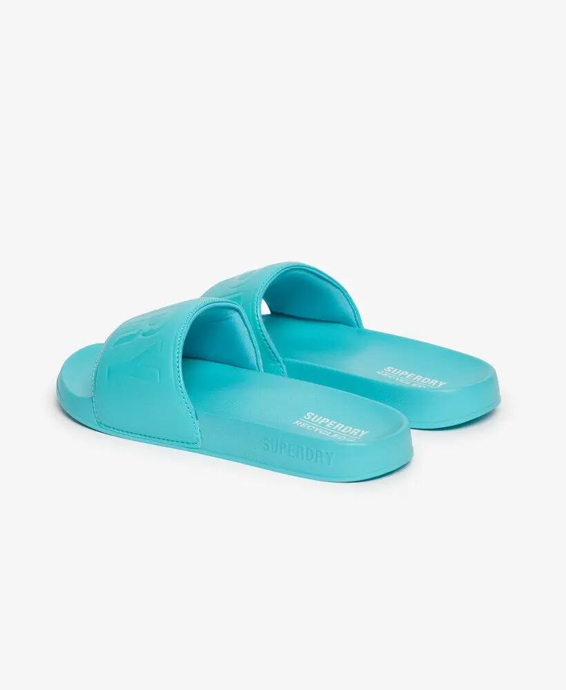 superdry Code Core Pool Sliders — chinelos com tira almofadada – Aquamarine Blue 5/7
