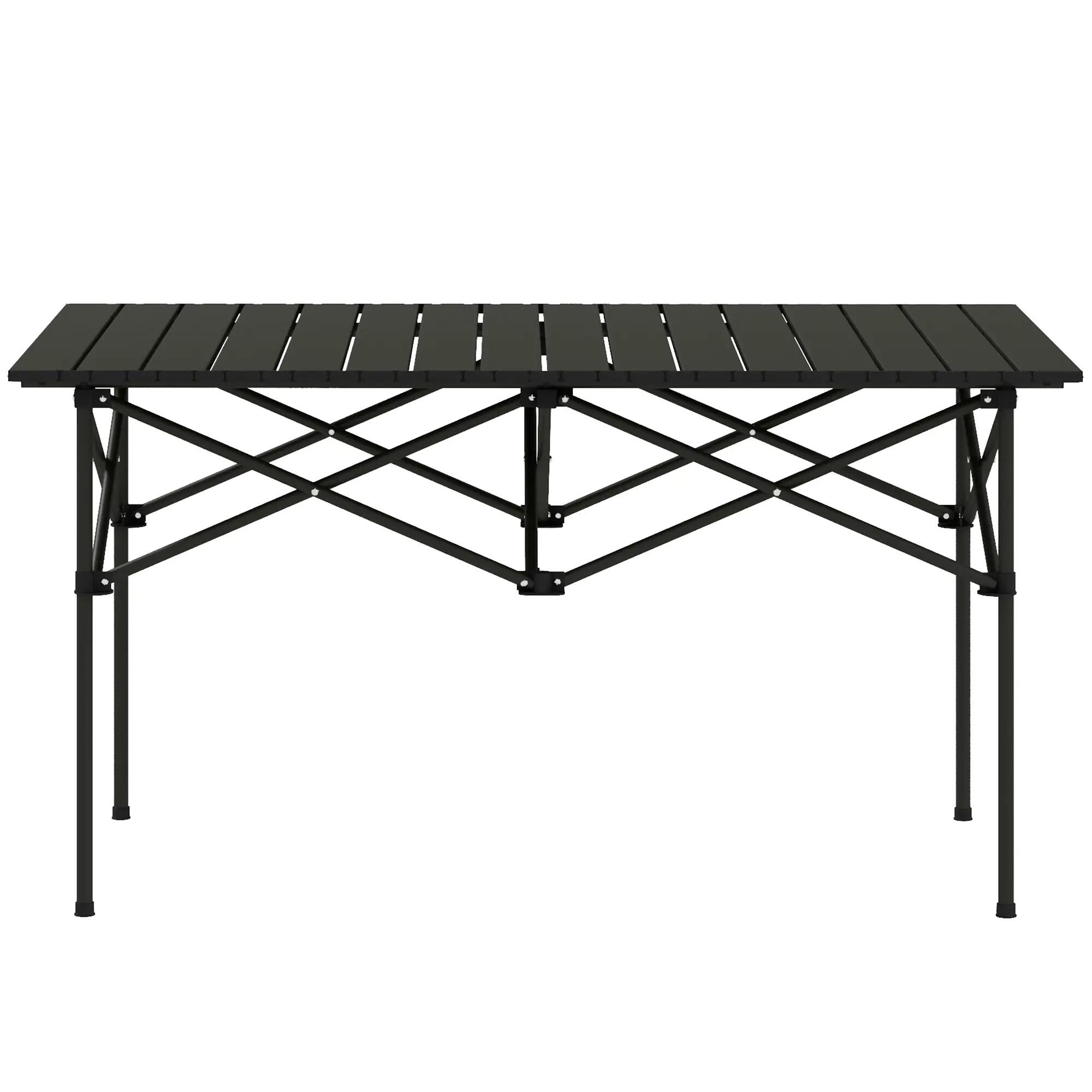 Table pliante de camping - Rectangulaire - Portable - Noir 2/6