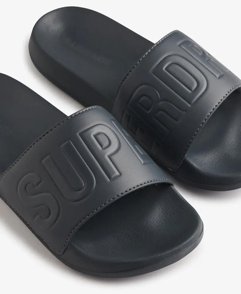 superdry Badeschlappen Code Core Polsterung geformte Sohle – DARK SLATE GREY 6/7