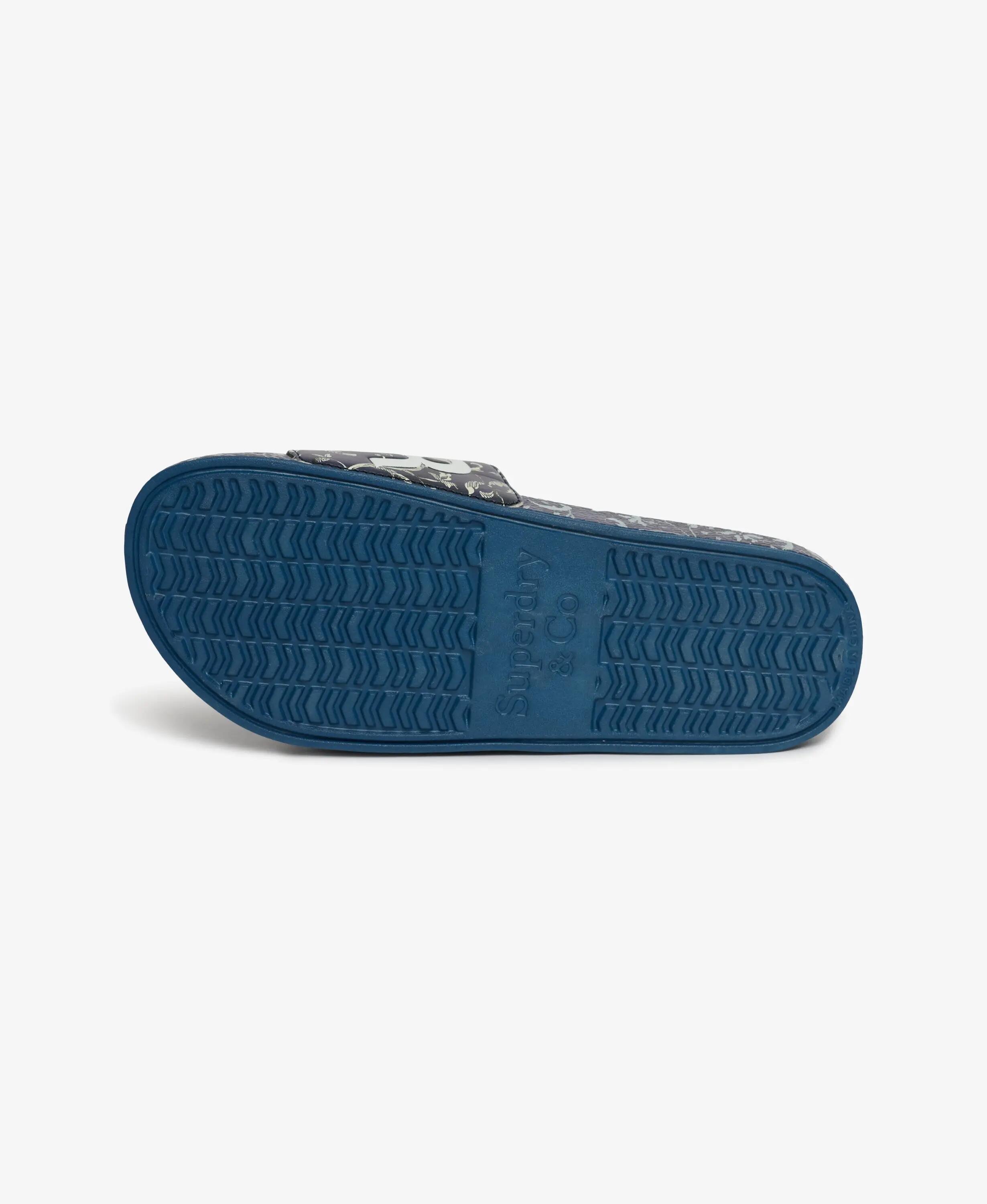 superdry Ciabatte da piscina con stampa integrale – Gardenia Sketch Navy 5/7