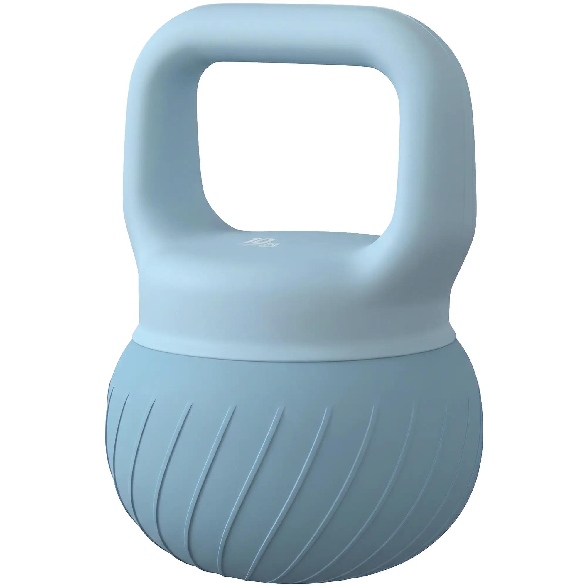 Kettlebell - Fitness - 10 kg poignée antidérapante - Bleu clair 2/6