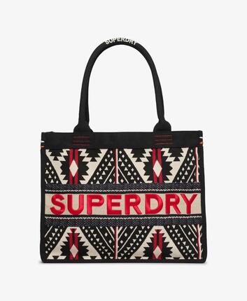 superdry Sac cabas Luxe brodé Black Multi