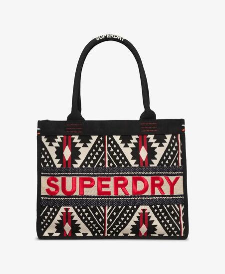 superdry Sac cabas Luxe brodé Black Multi