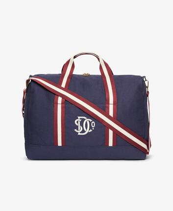 superdry Torba Weekender Athletic Essentials z płótna - CLASSIC NAVY