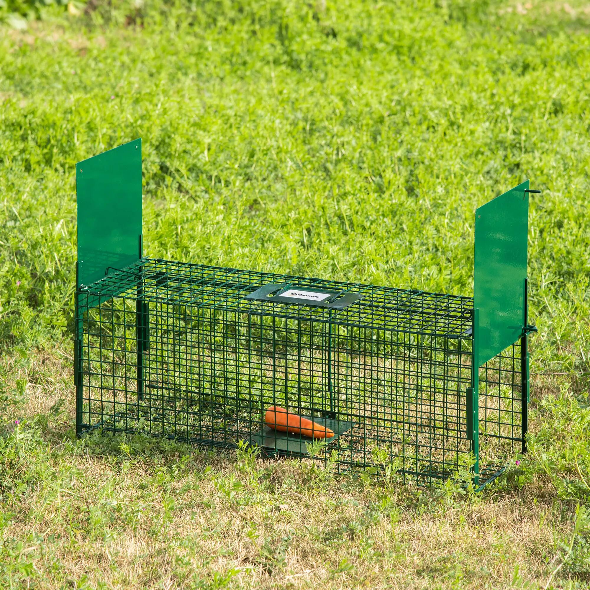 Cage de capture pour animaux vivants à 2 portes, en métal avec poignée, pour lap 4/9