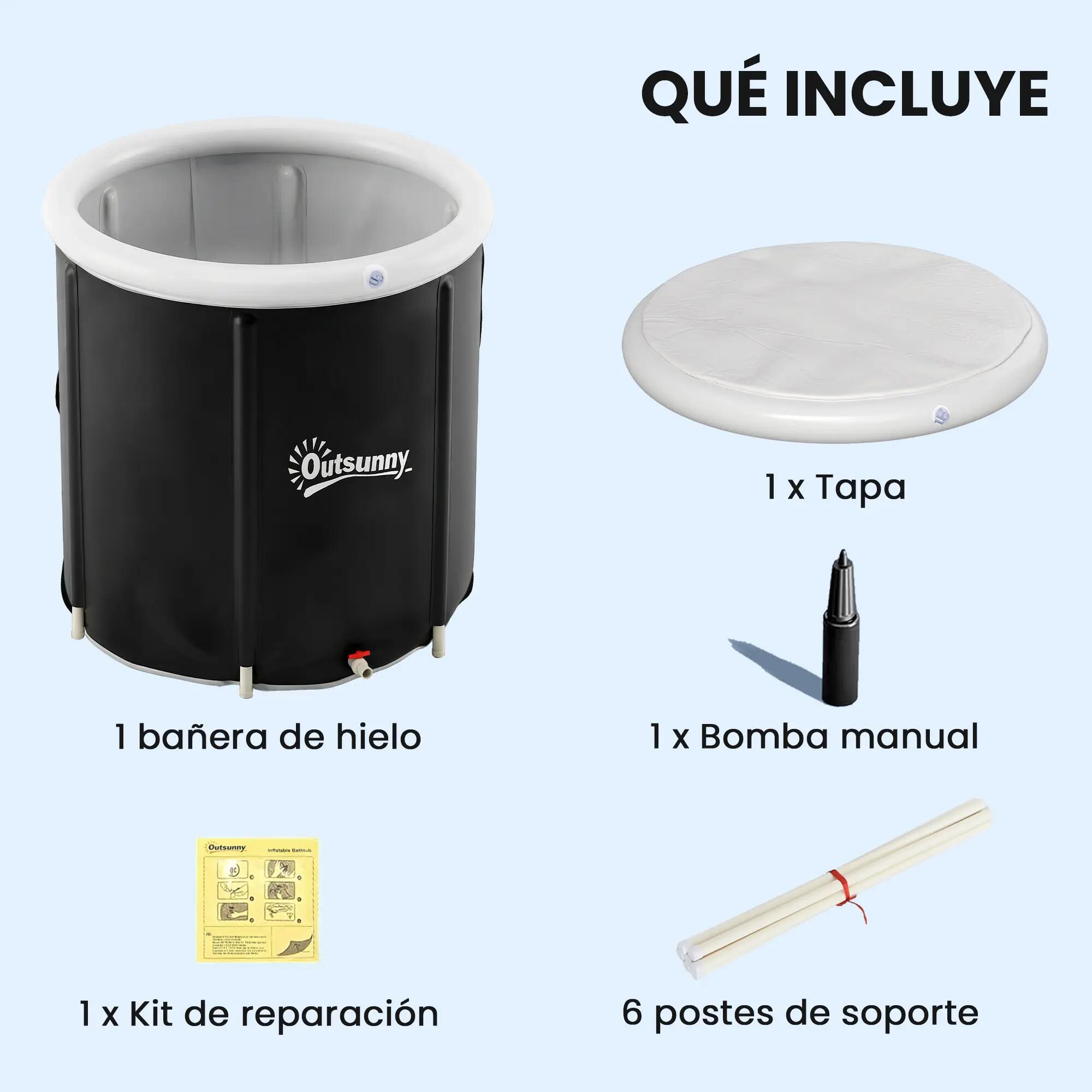 Baignoire gonflable - fitness - unisexe - isolée, avec pompe 6/6