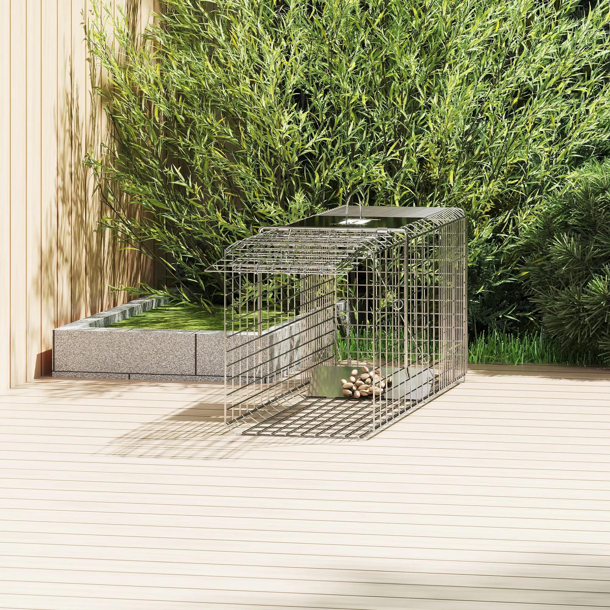 Cage de capture pliable pour animaux vivants, 81 x 26 x 34,5 cm, en fil de fer, 4/9