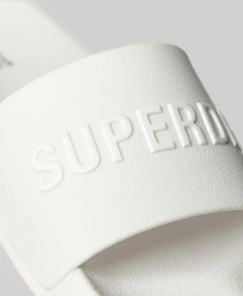 superdry Vegane Pool-Slider mit Logo – OPTIC/OPTIC 3/4