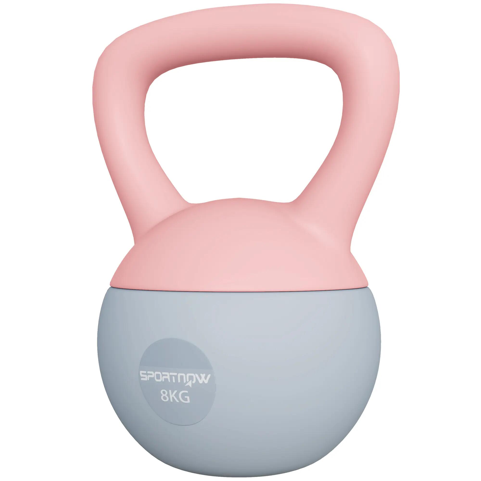 Kettlebell - Fitness - Unisexe - 8 kg, base plate - Rose 2/6