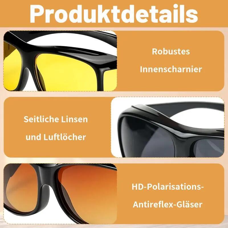 Lot de 3 lunettes de vision nocturne - Lunettes de conduite - Lunettes anti-buée 2/6