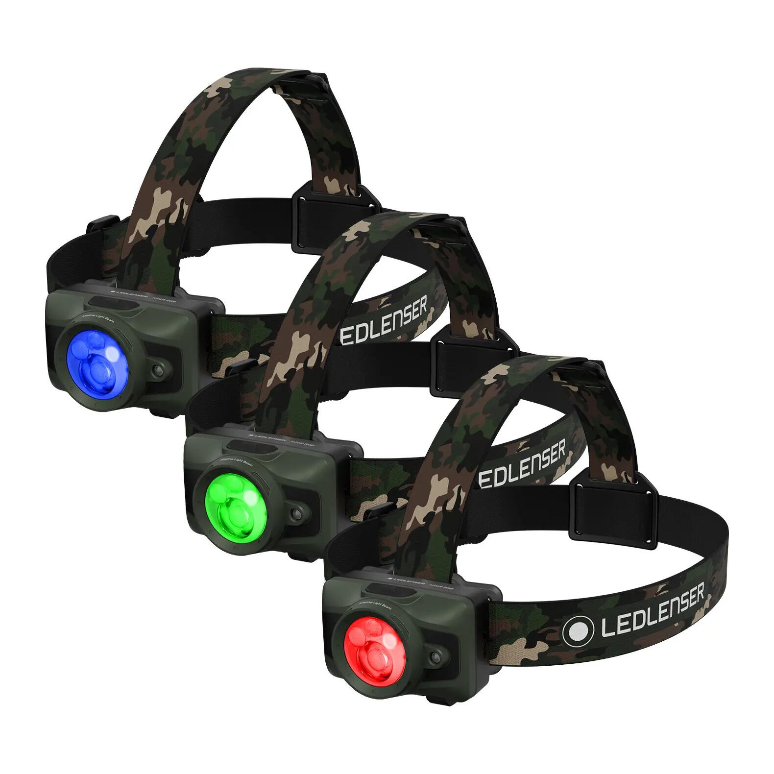 Stirnlampe HF6R RGB, Wiederaufladbar, 900lm, Leuchtweite 180m, IP67, camo 3/7