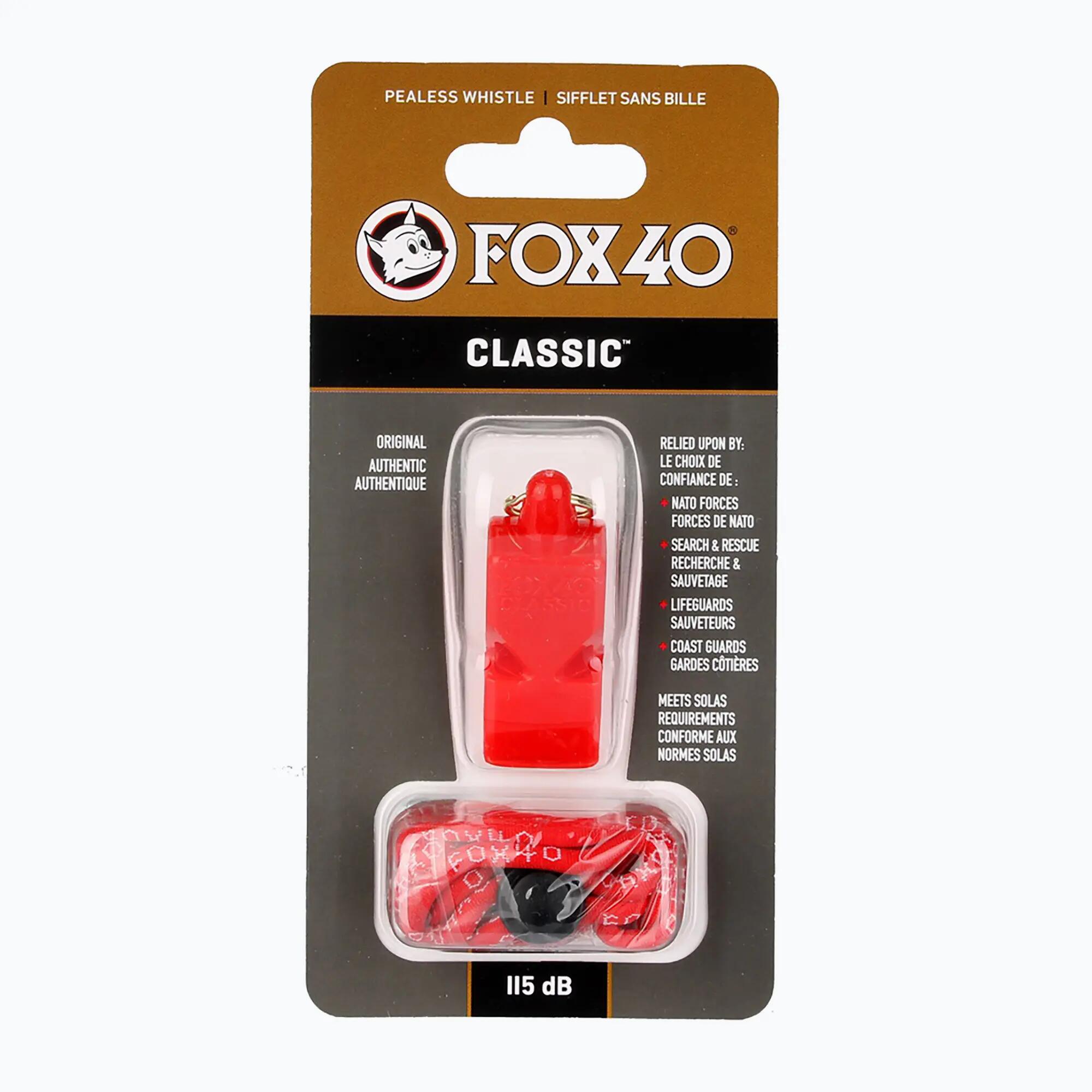 Gwizdek Fox 40 Classic Safety ze sznurkiem sędziowski 2/3