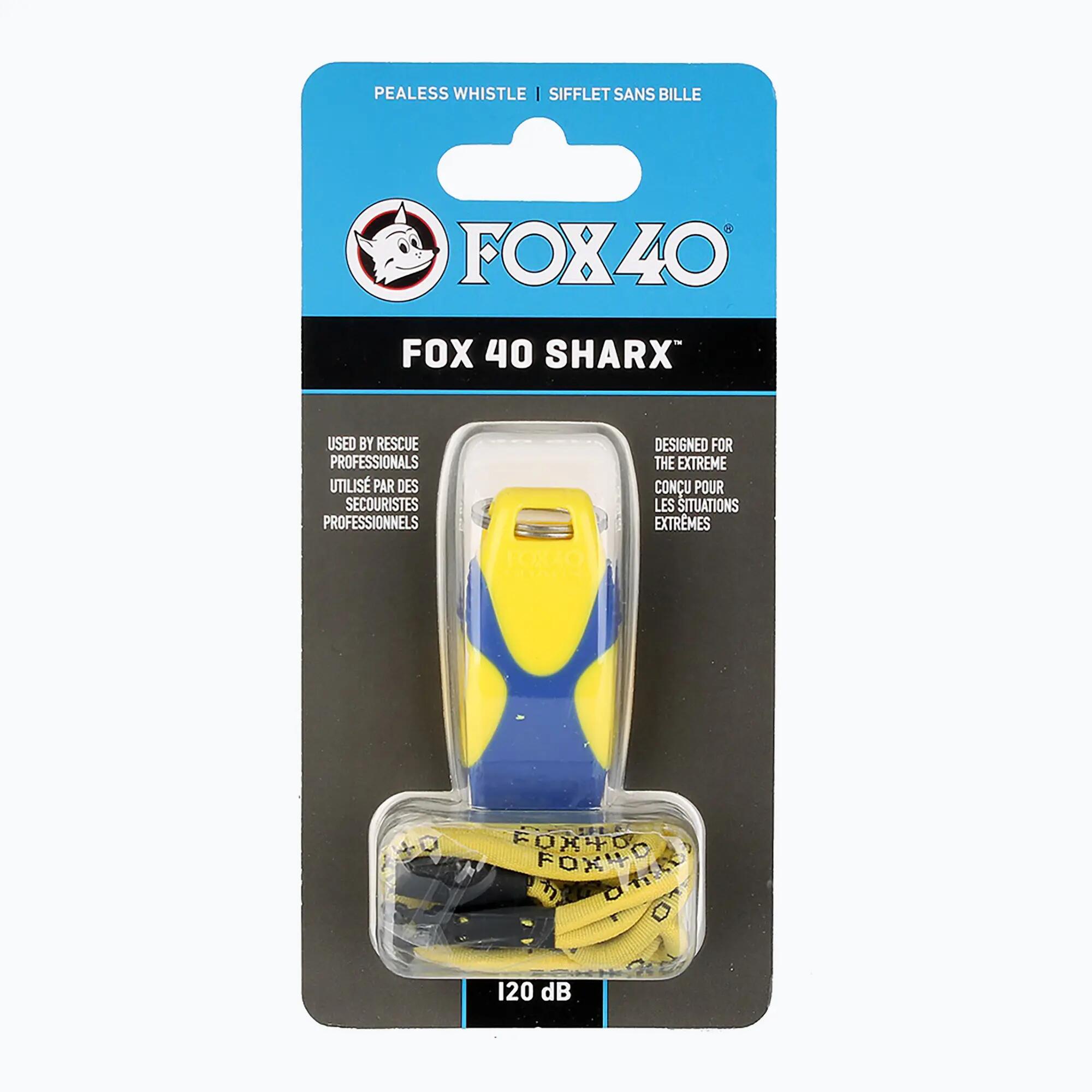 Fluier Fox 40 Sharx Galben/Albastru 3/4