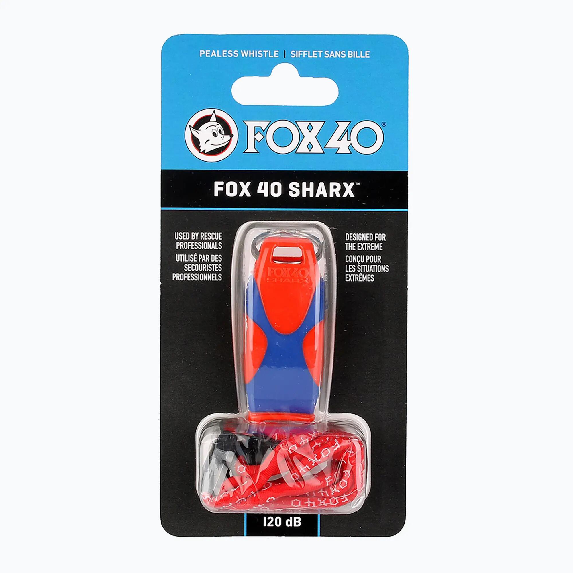 Fluier Fox 40 Sharx Rosu/Albastru 3/4