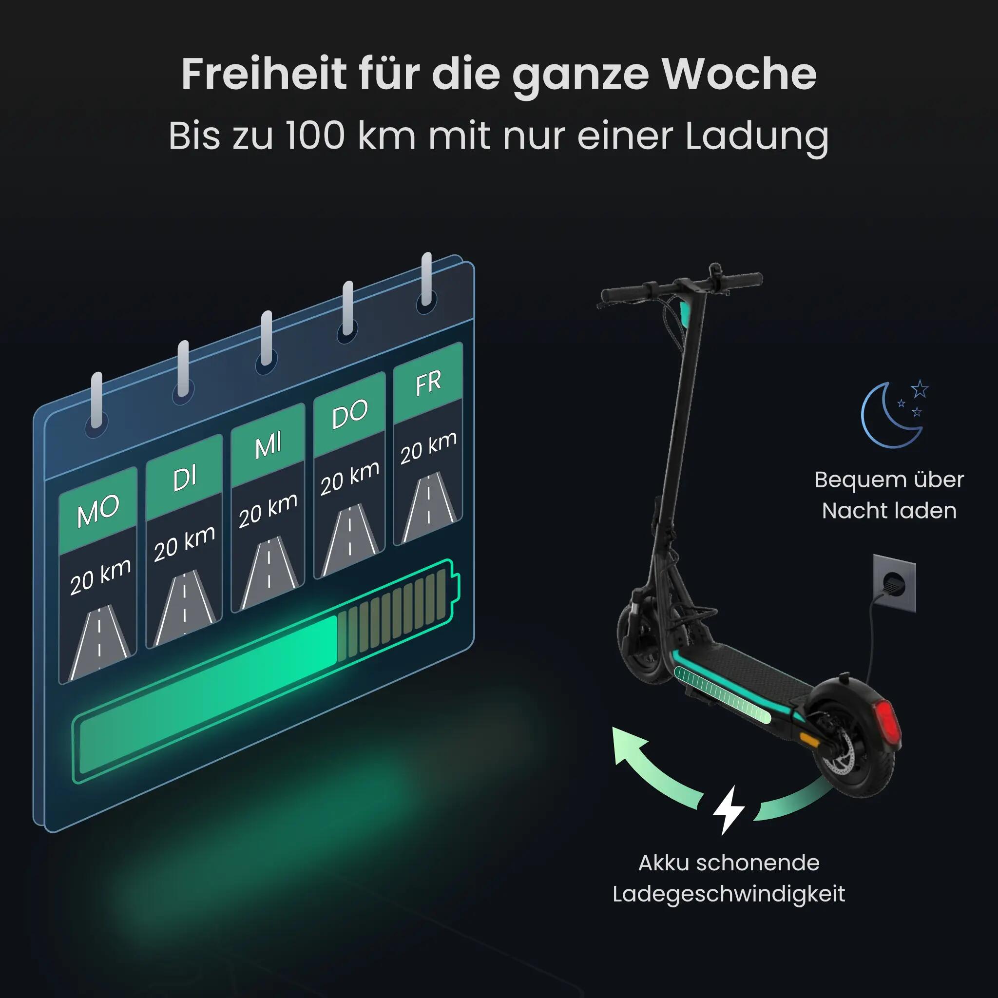 E-Scooter Egret Unit mit Straßenzulassung (20km/h, 100km, 1890W) 11/13