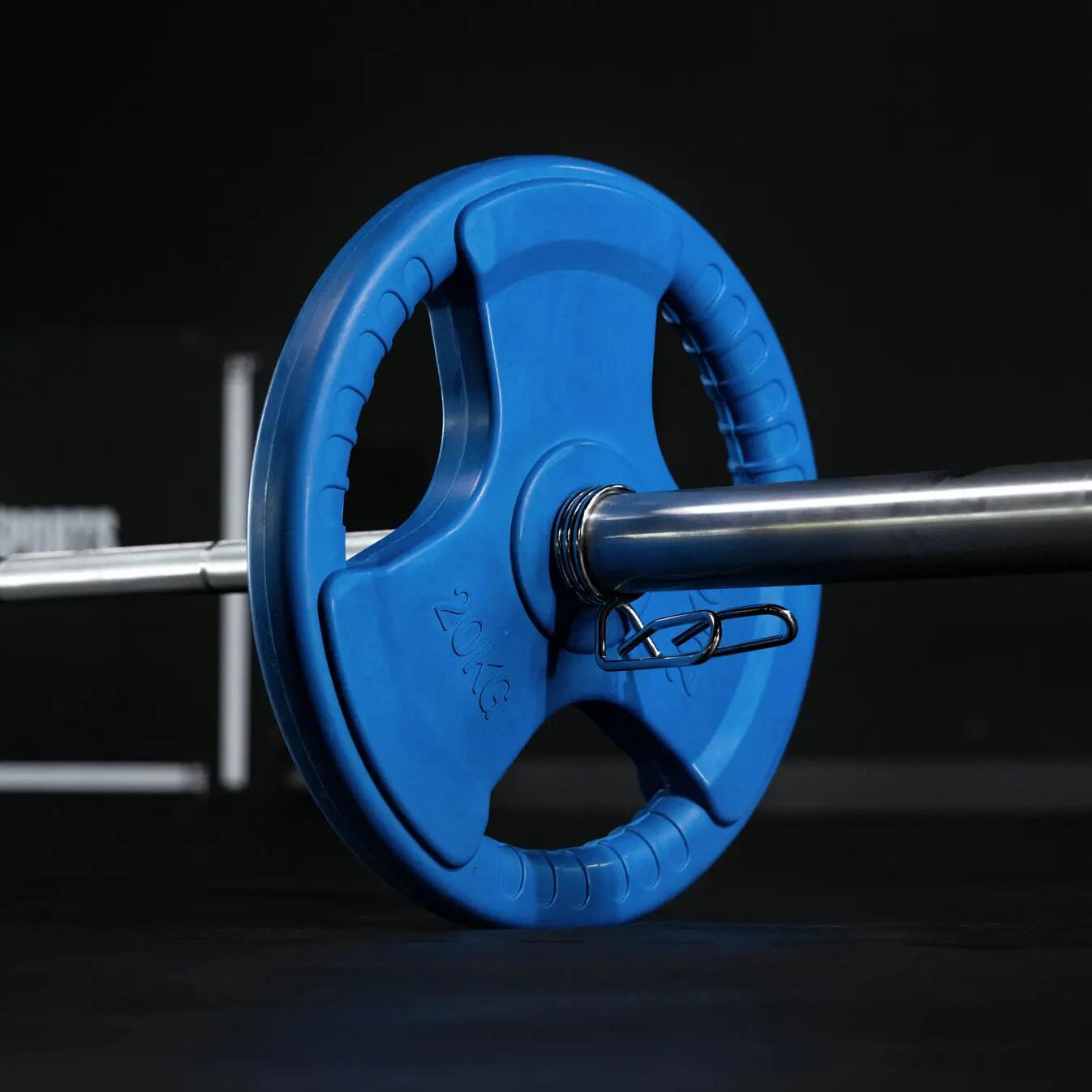 Halterschijven Set - Bundel - 30 kg (2 x 15 kg) - Gripper Gietijzer (rubber 7/7