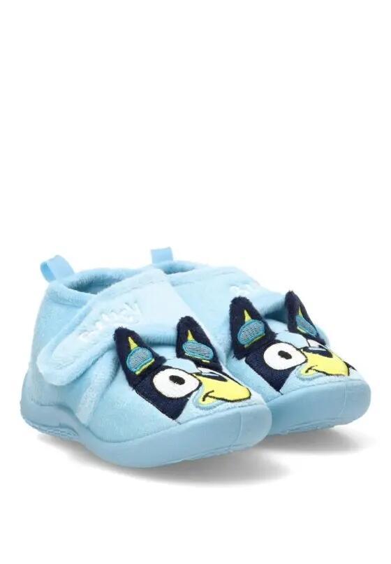 Bluey Kinder-Halbstiefel-Hausschuhe aus hellblauem Polyester 4/6