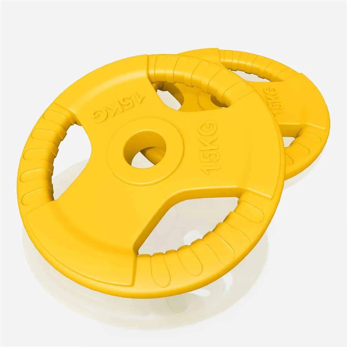 Halterschijven Set - Bundel - 30 kg (2 x 15 kg) - Gripper Gietijzer (rubber 6/7