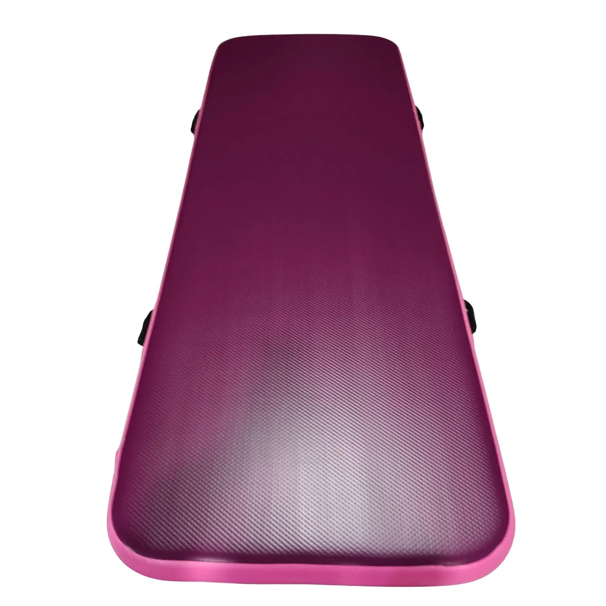 Airtrack inflatable exercise mat, 200 x 100 x 10 cm, pink 3/3