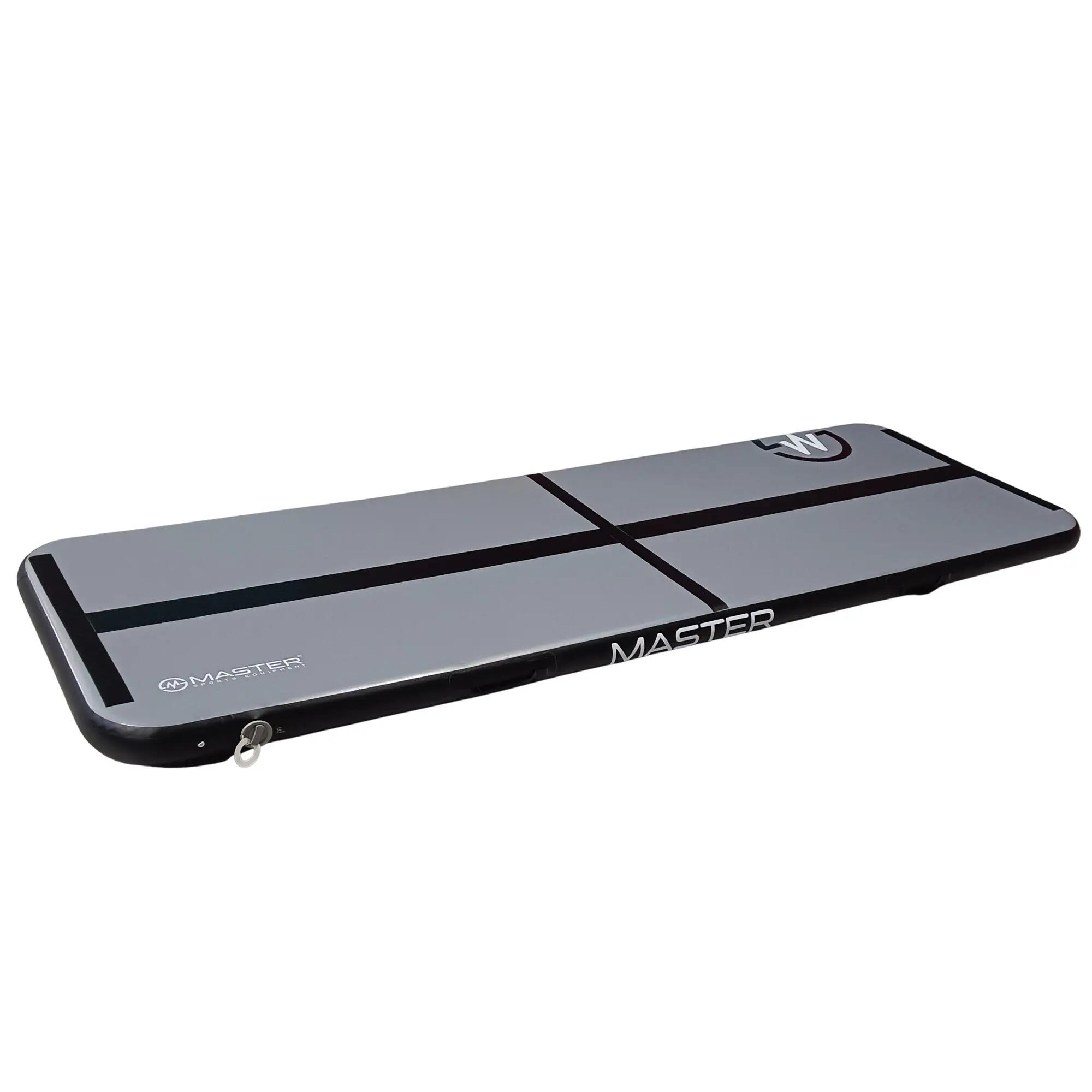 Airtrack inflatable exercise mat, 200 x 100 x 10 cm, grey 2/3