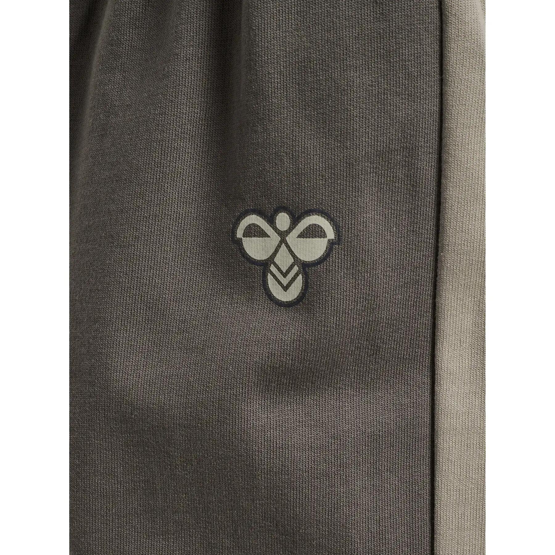 hummel Pantaloni hmlMINI Loose Block, cotone bio, vita regolabile – DARK GULL 4/4
