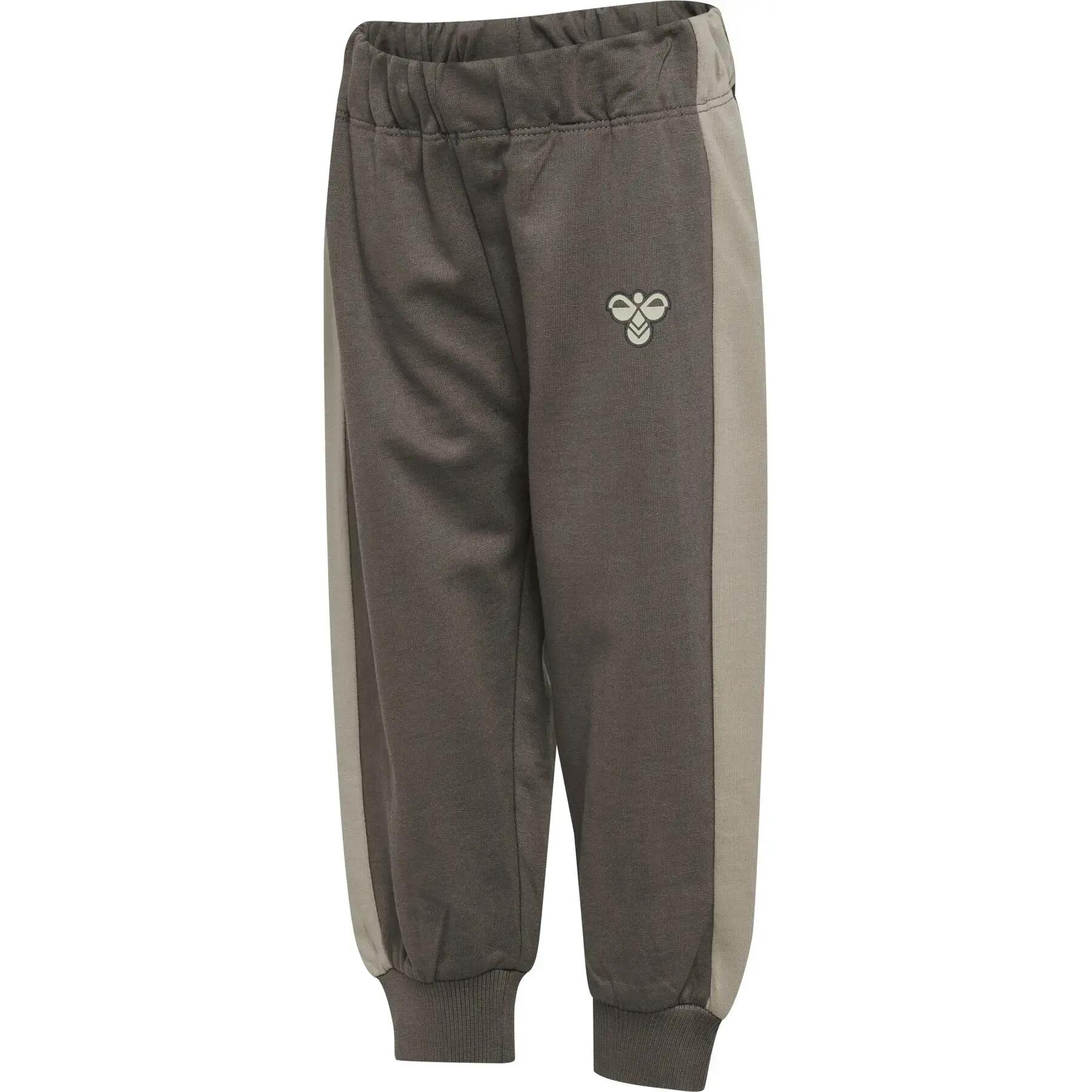 hummel Pantaloni hmlMINI Loose Block, cotone bio, vita regolabile – DARK GULL 3/4