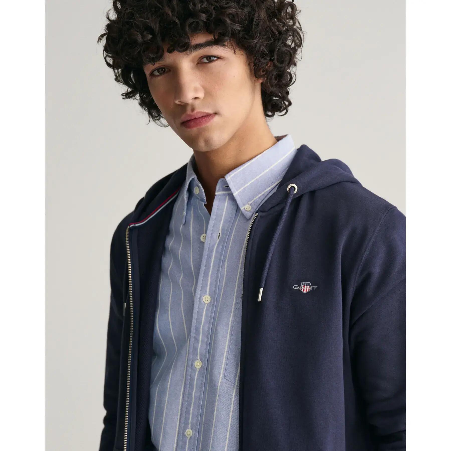 Rozpinana bluza z kapturem regularna Gant Shield 5/5
