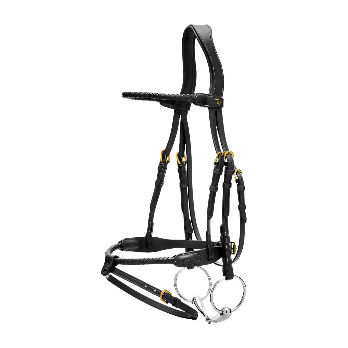 Dy'on Braided Noseband Hoofdstel With Removable Flash Bruin - 5/5