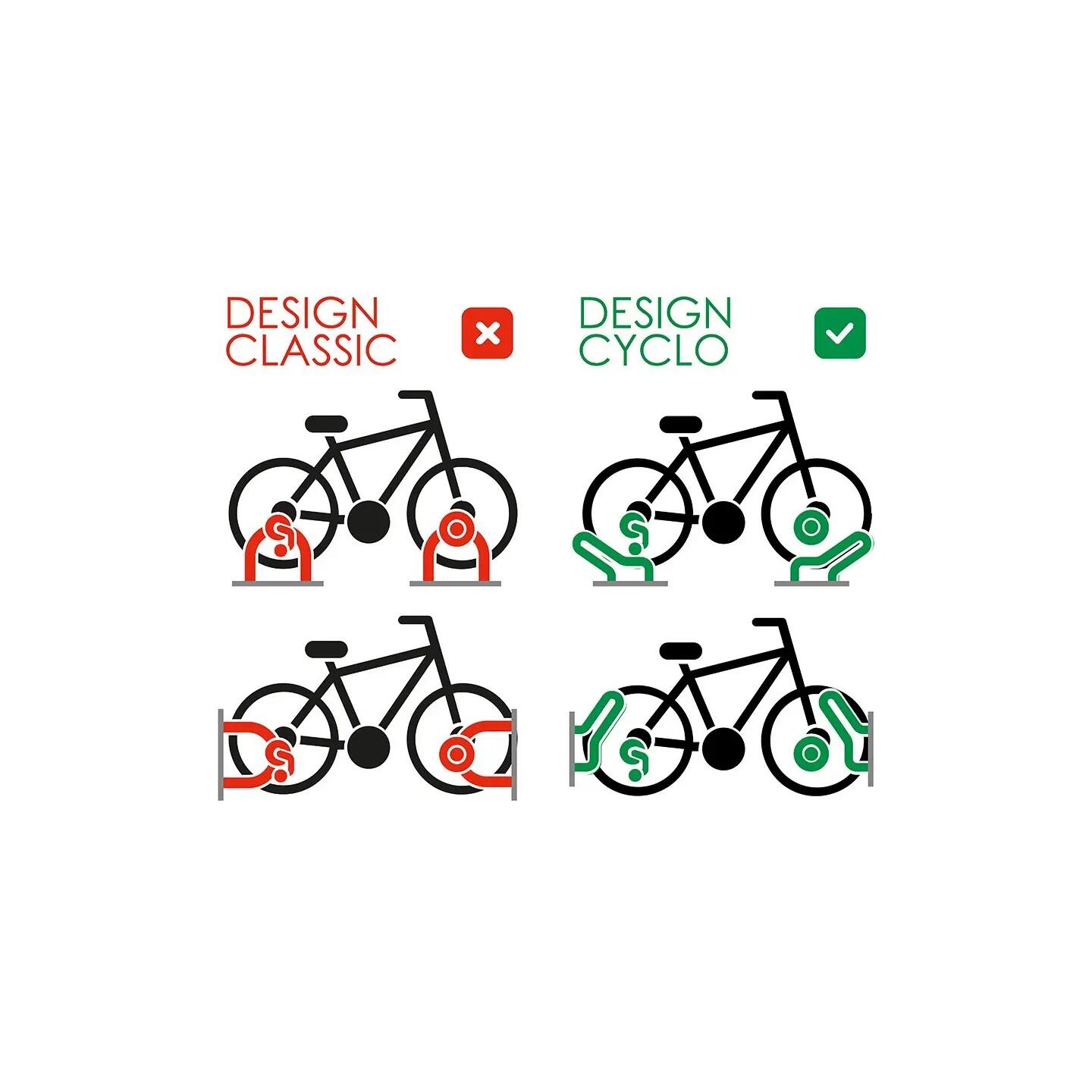 Portabicicletas Cyclo para 2 bicis en metal negro, 71,5x48x29,5 cm 6/7