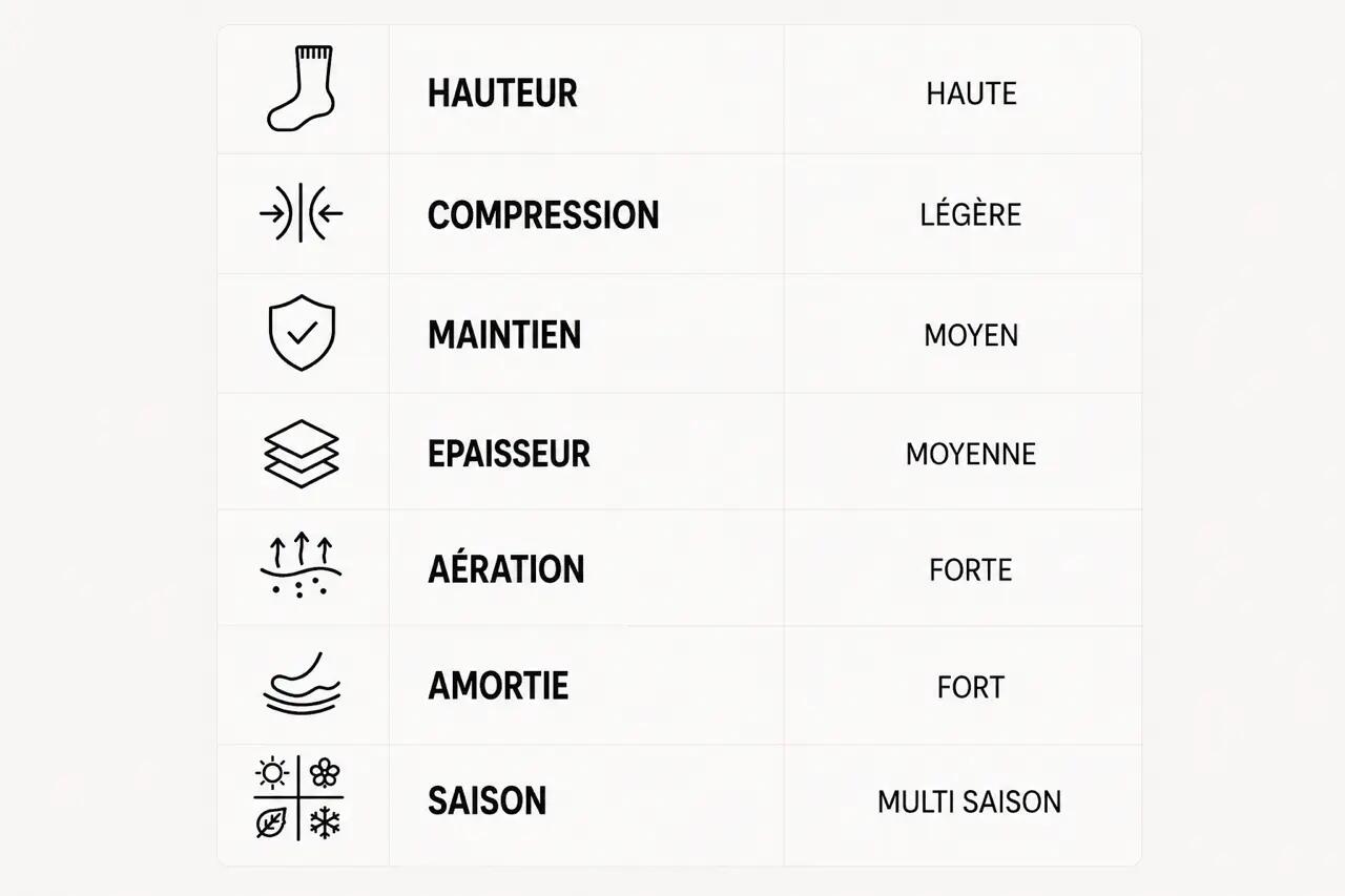 Chaussettes sport haute Blanche - Technique et performance - Multisport 8/8