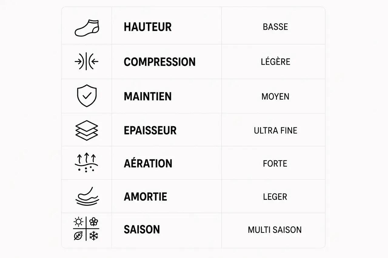 Chaussettes de Course Basses - Running, Vélo et Sports - La Socquette Noire 7/7