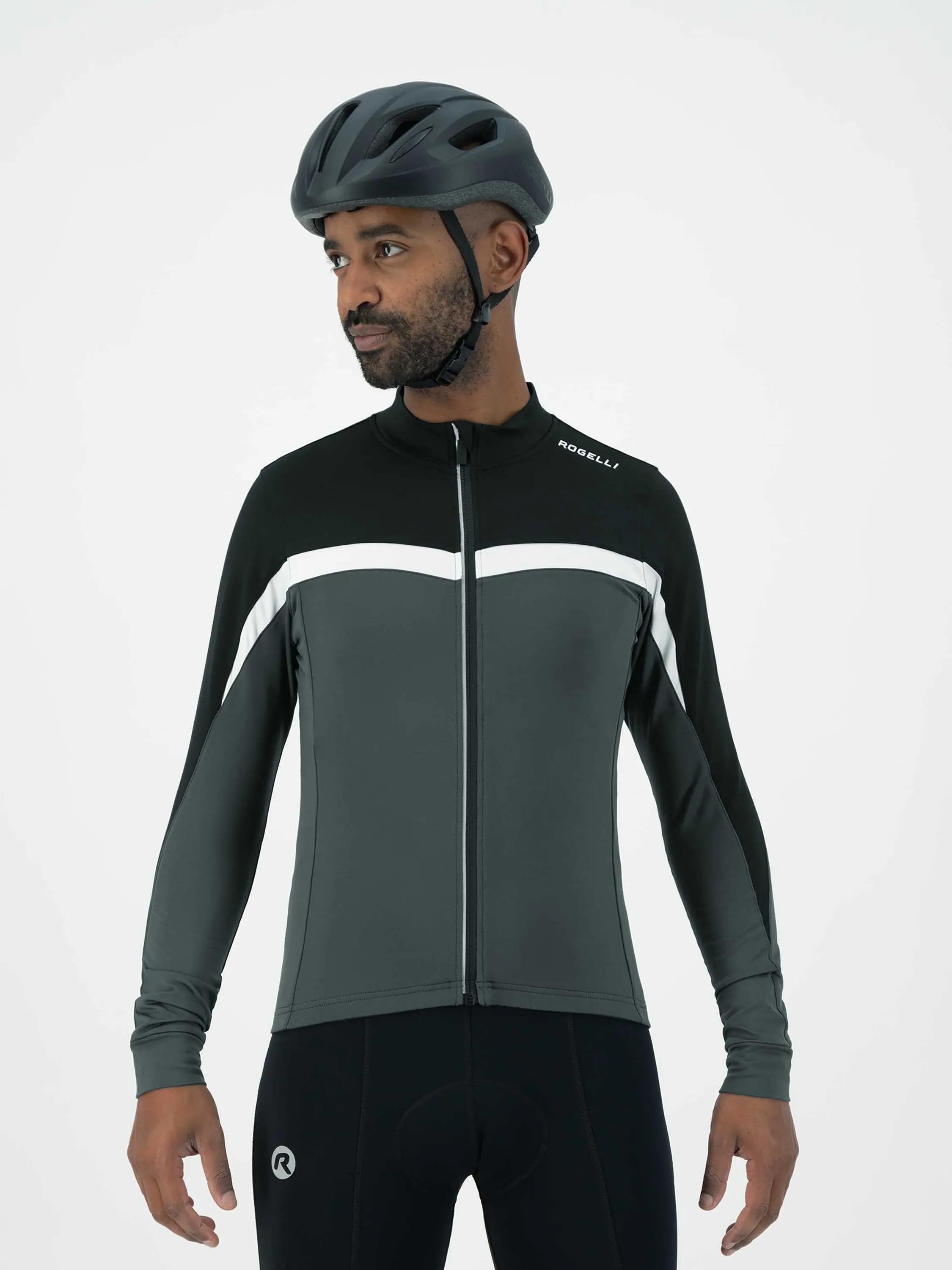 Koszulka rowerowa męska Rogelli COURSE z długim rękawem, ocieplana 6/7