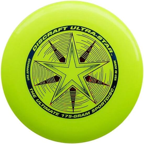 Disque de lancer Sport Ultimate - Discraft - Ultrastar Jaune 175 gr