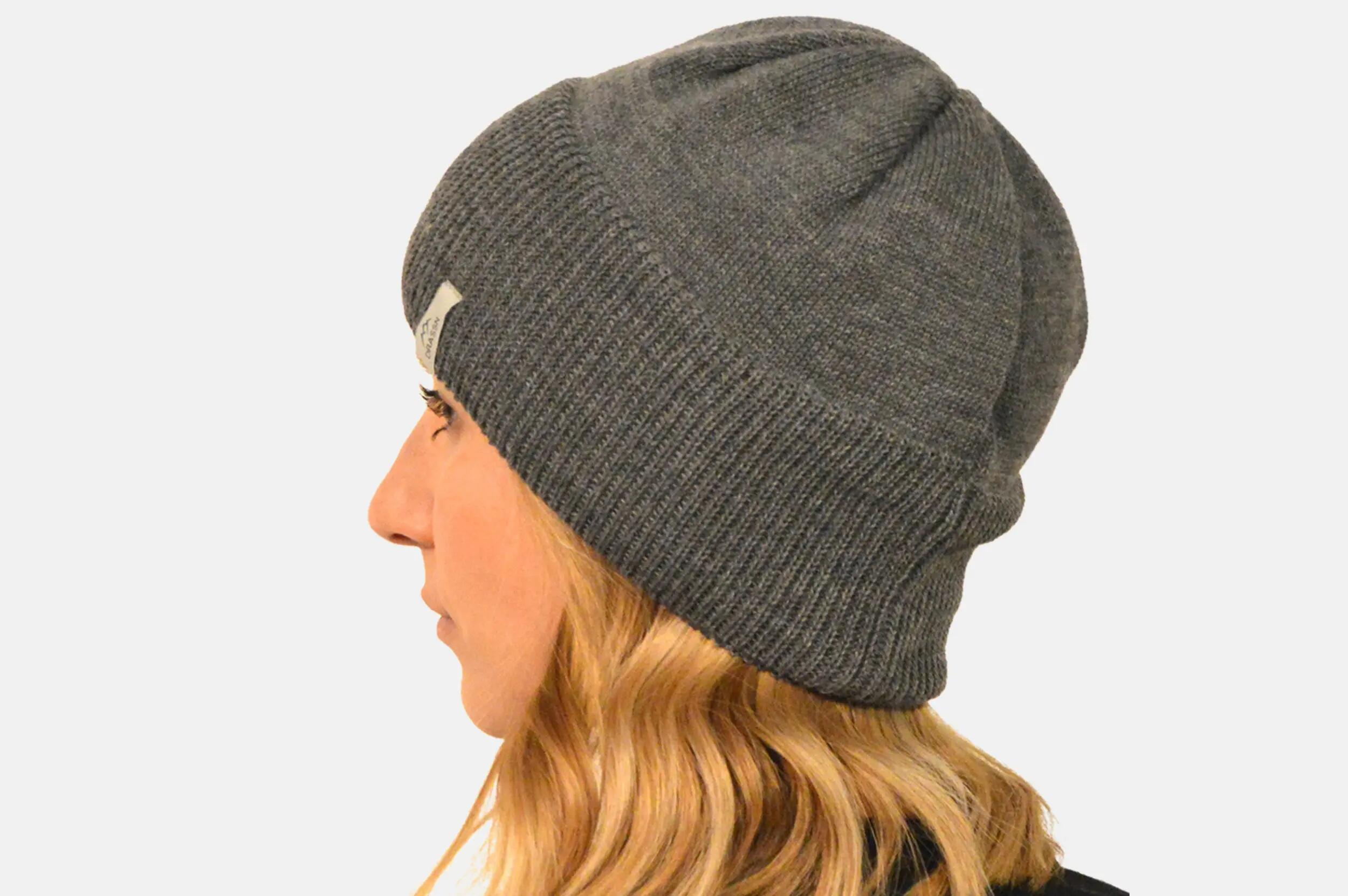 Berretto merino donna uomo Moosbach, colore grigio scuro 5/5