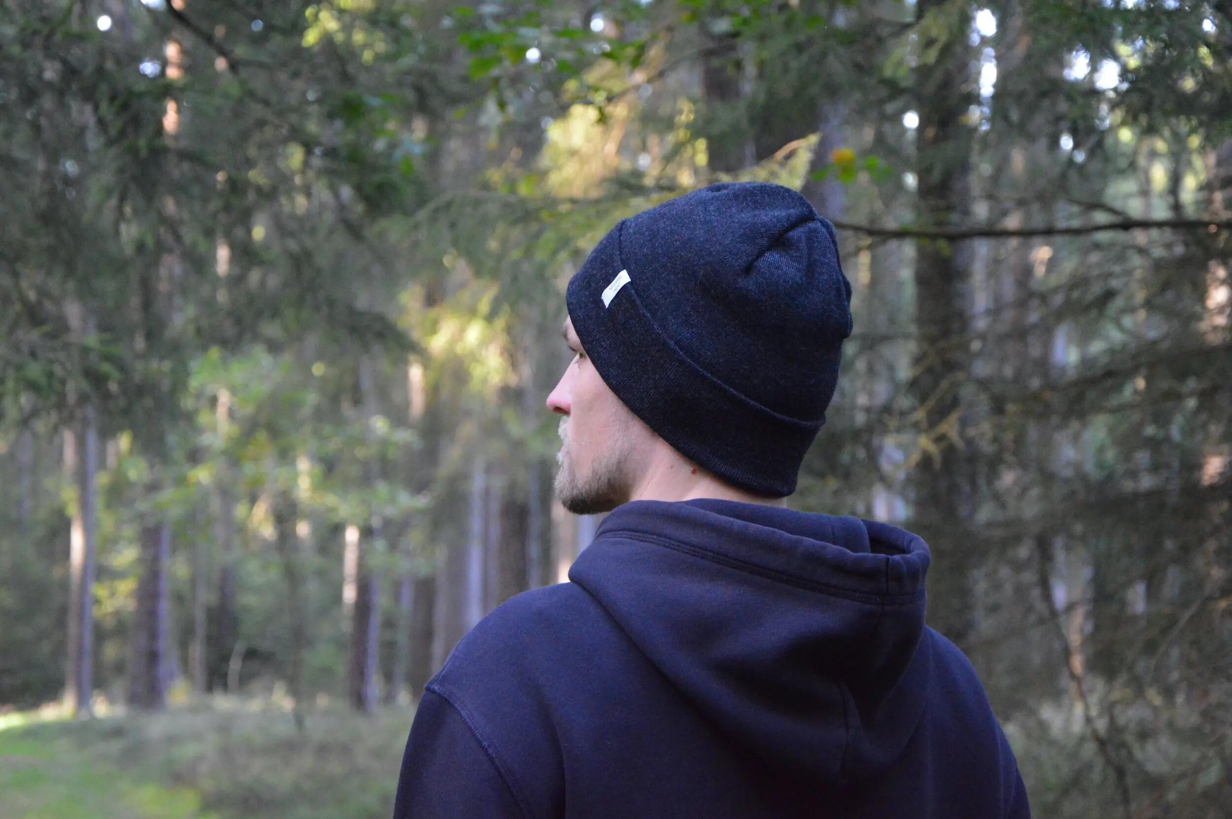 Bonnet mérinos femme homme Pleystein, coloris gris foncé 6/7