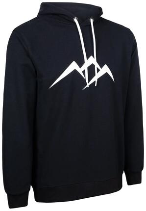 Femme Homme Randonnée Sweat à capuche premium Waldau noir blanc