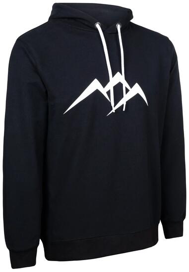 Femme Homme Randonnée Sweat à capuche premium Waldau noir blanc