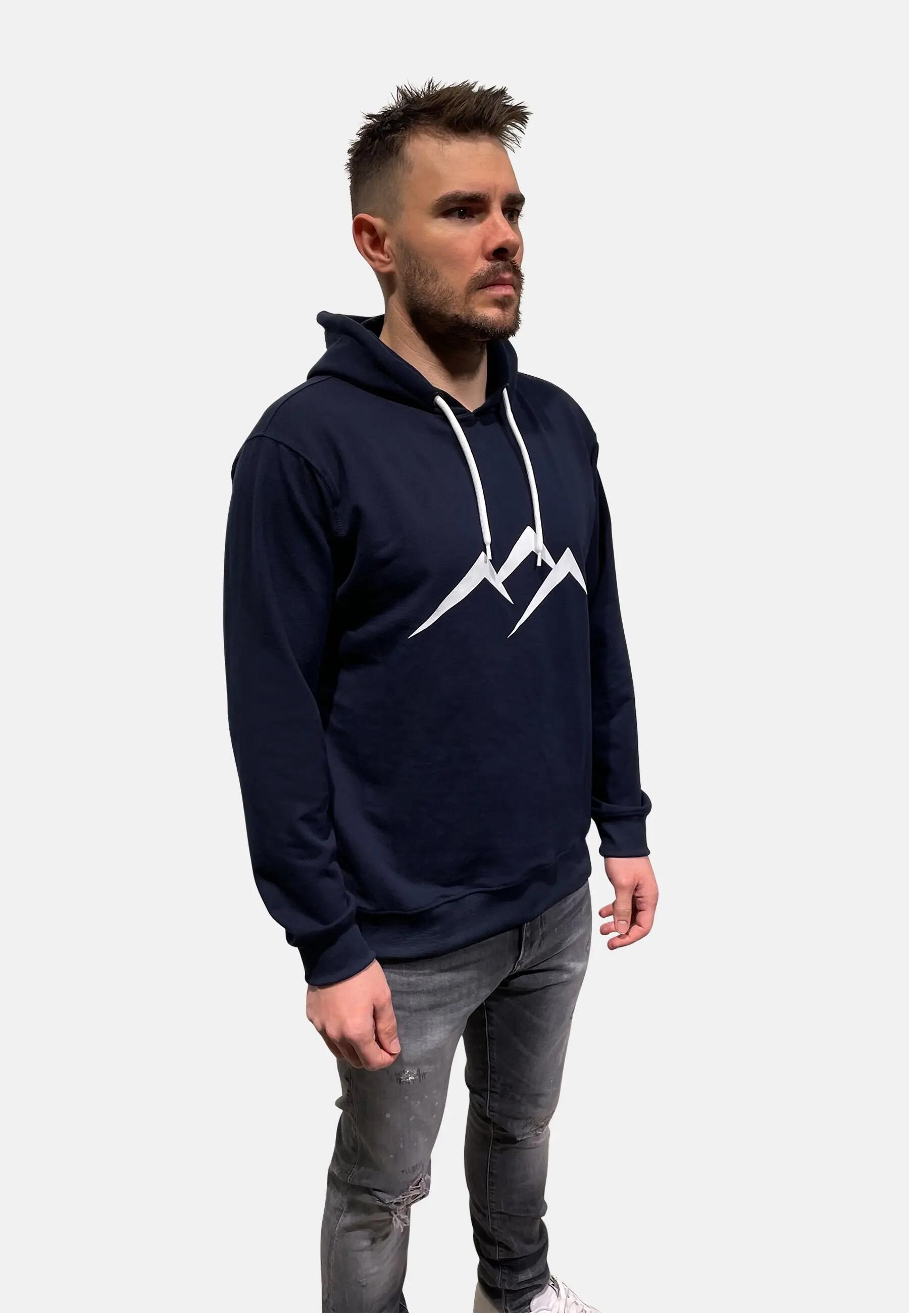 Donna Uomo Trekking Felpa con cappuccio premium Waldau blu navy 7/7